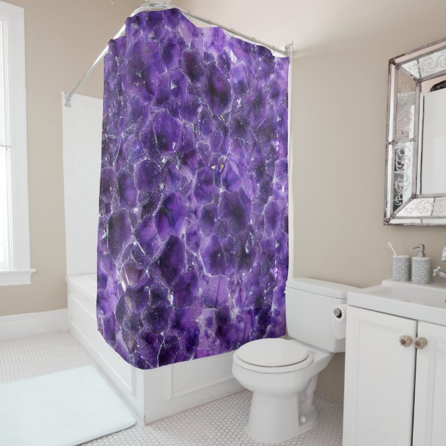 Falln-Amethyst-Gipfel Duschvorhang (Beispiel)