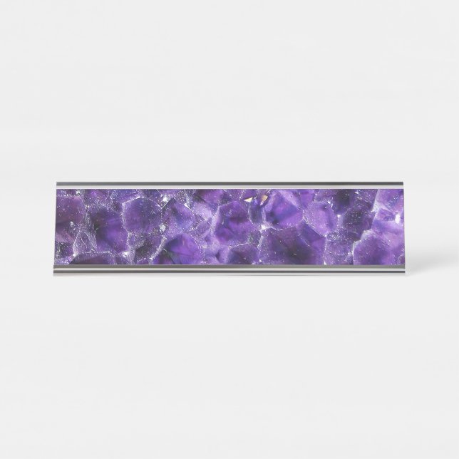 Falln-Amethyst-Gipfel Schreibtischnamensplakette (Vorderseite )