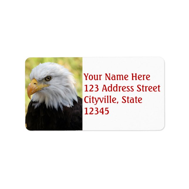 Falln Bald Eagle Liberty Adressaufkleber (Vorne)