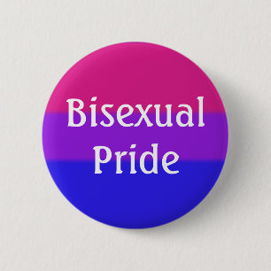 Falln bisexuelle Stolz-Flagge (Text) Button