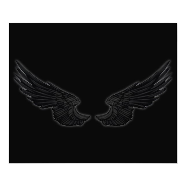 Falln Black Angel Wings Fotodruck (Vorne)