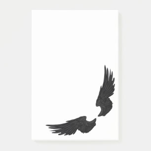 Falln Black Angel Wings Post-it Klebezettel