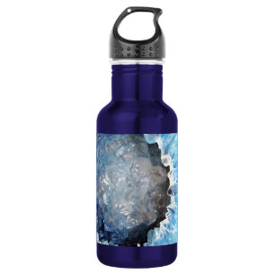 Falln blaues KristallGeode Edelstahlflasche