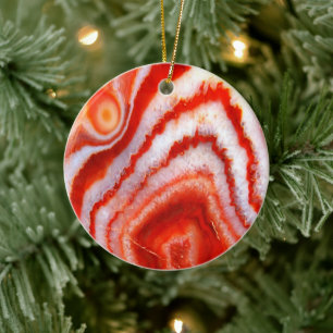 Falln Blood Orange Achat. Keramik Ornament