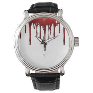 Falln Blood Tropfen White Armbanduhr