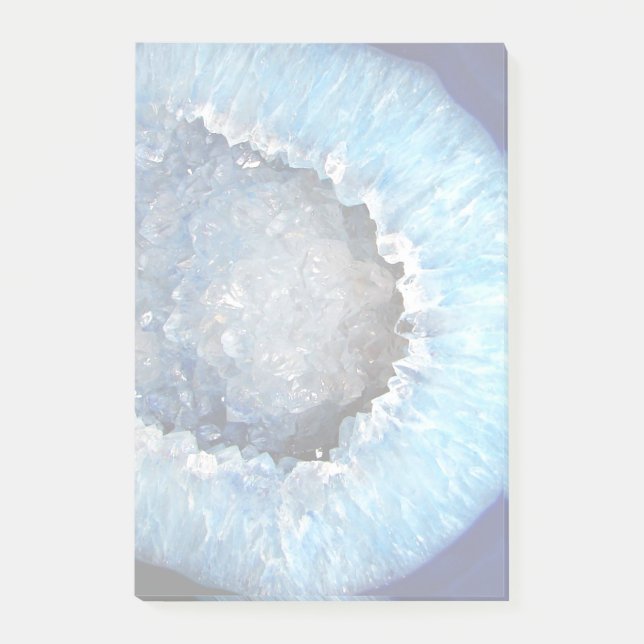 Falln Blue Crystal Geode Post-it Klebezettel (Vorderseite)