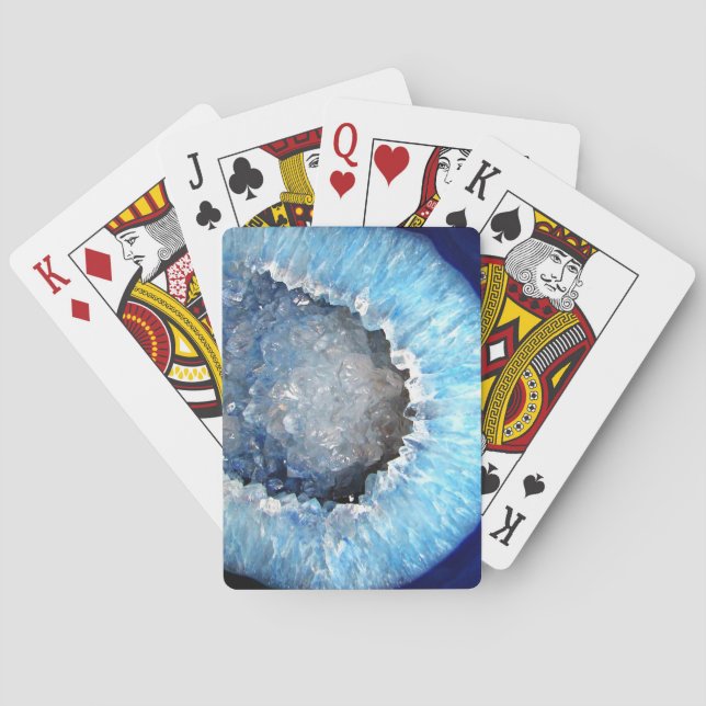 Falln Blue Crystal Geode Spielkarten (Rückseite)