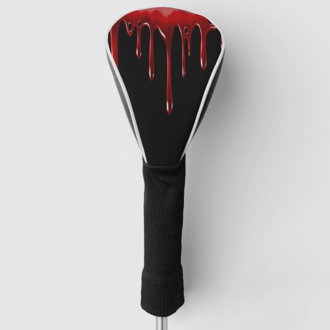 Falln Blut-Tropfen-Schwarzes Golf Headcover (Vorderseite)