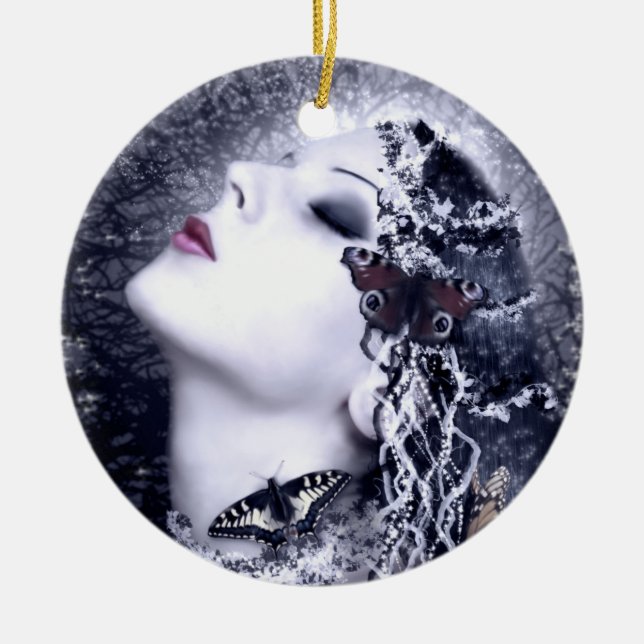 Falln Butterfly Keramik Ornament (Vorne)