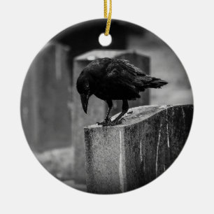 Falln Cemetery Crow Keramik Ornament
