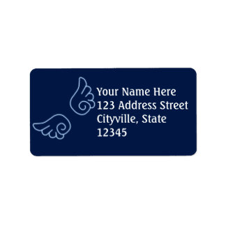 Falln Chibi Angel Wings Adressaufkleber