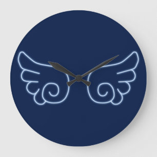 Falln Chibi Angel Wings Große Wanduhr