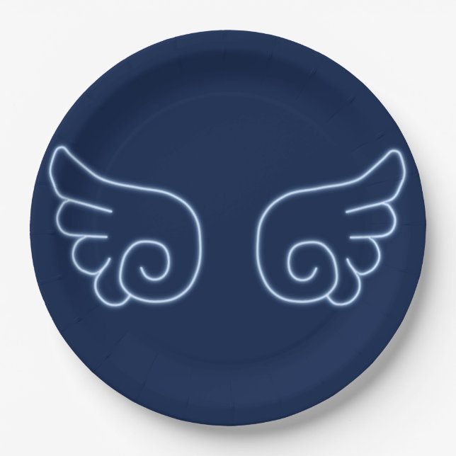 Falln Chibi Angel Wings Pappteller (Vorderseite)