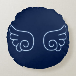 Falln Chibi Angel Wings Rundes Kissen