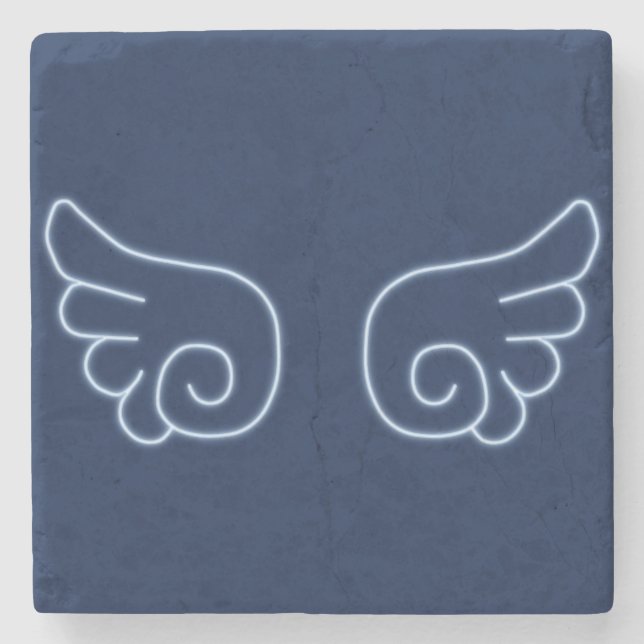 Falln Chibi Angel Wings Steinuntersetzer (Vorderseite)