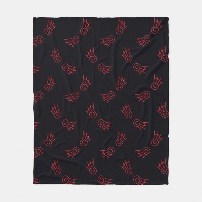 Falln Chibi Demon Wings Fleecedecke (Vorderseite)