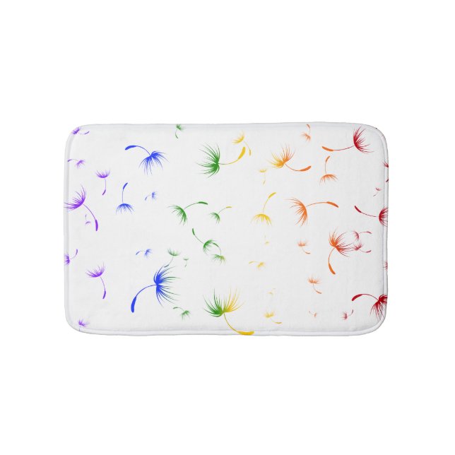 Falln Dandelion Seeds Gay Pride Badematte (Vorderseite)