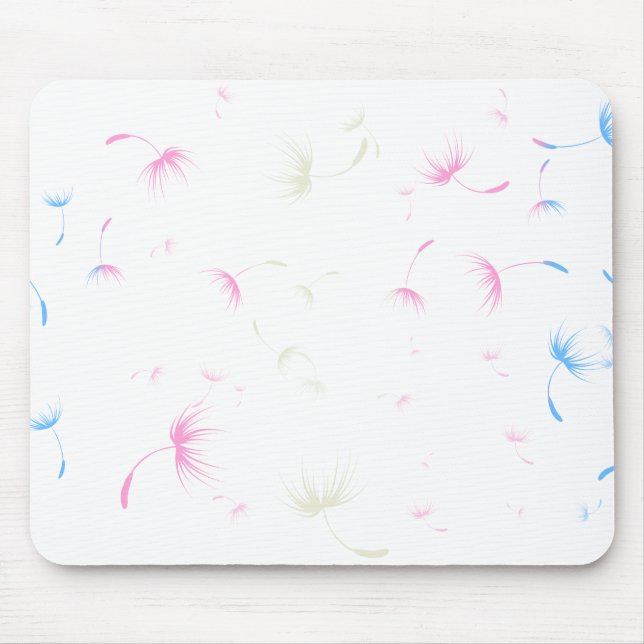 Falln Dandelion Seeds Transgender Pride Mousepad (Vorne)