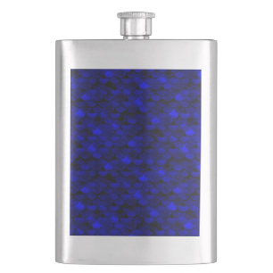 Falln Dark Blue Mermaid Scales Flachmann