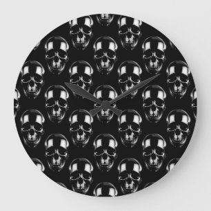 Falln Dark Skulls Große Wanduhr