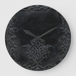 Falln Dark Tribal Große Wanduhr
