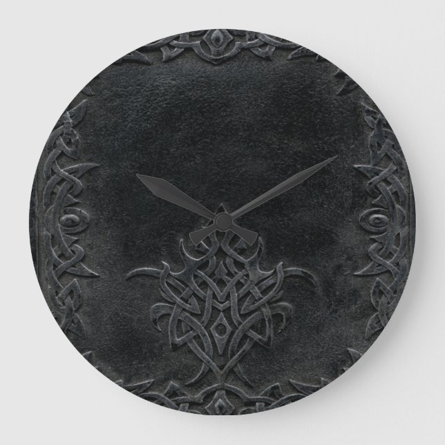 Falln Dark Tribal Große Wanduhr (Vorderseite)