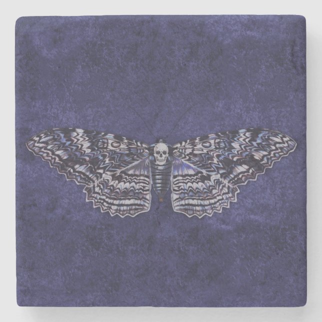 Falln Deathshead Moth Steinuntersetzer (Vorderseite)