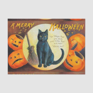 Falln fröhliche Halloween Katze Seidenpapier
