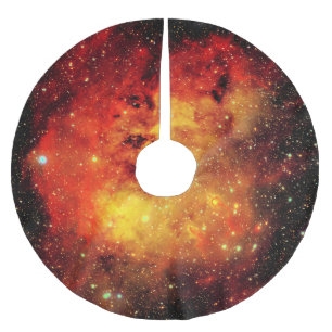 Falln Galaxy auf Feuer Polyester Weihnachtsbaumdecke