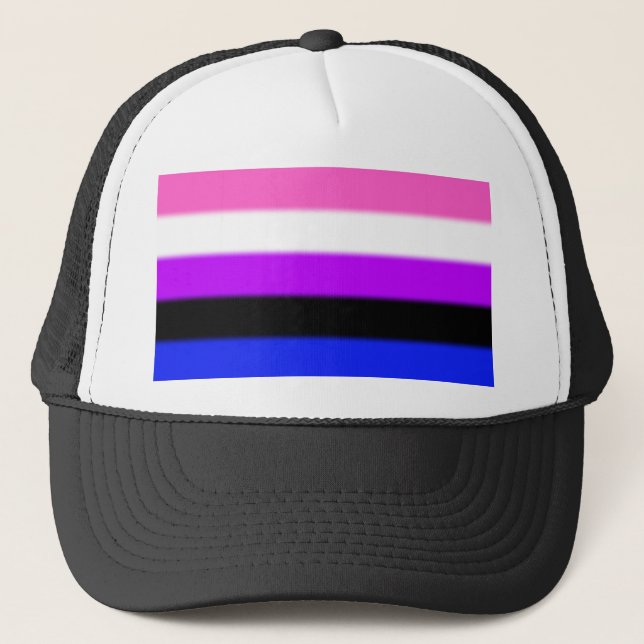 Falln Genderfluid Stolz-Flagge Truckerkappe (Vorderseite)