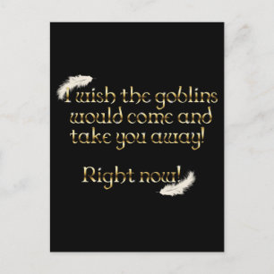 Falln Goblins bringen dich weg Postkarte