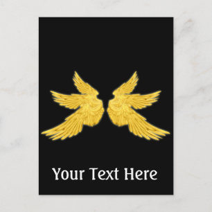Falln Golden Archangel Wings Postkarte