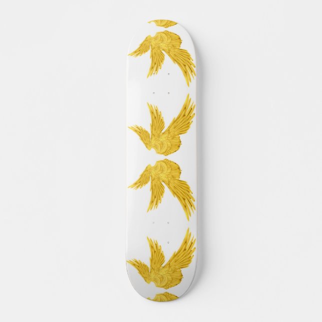 Falln Golden Archangel Wings Skateboard (Vorne)
