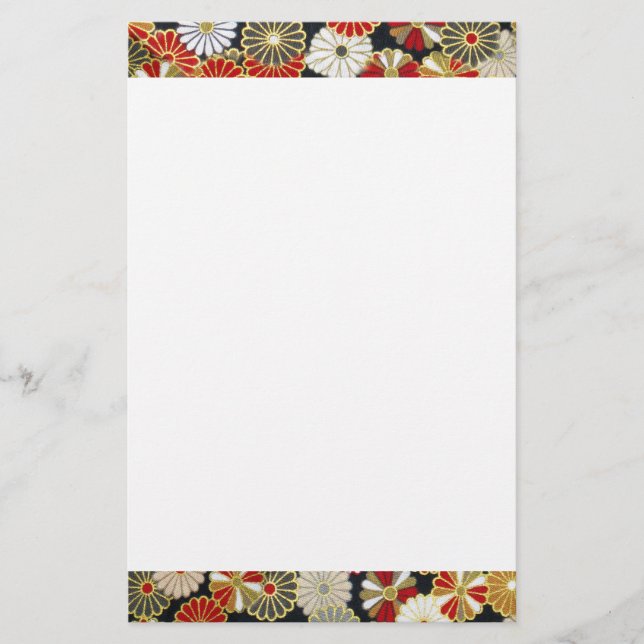 Falln Golden Chrysanthemums Briefpapier (Vorderseite)