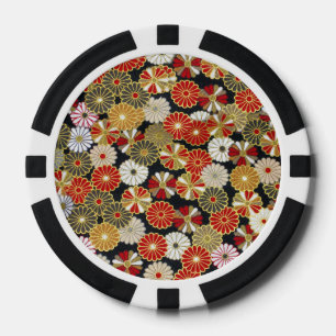 Falln Golden Chrysanthemums Pokerchips