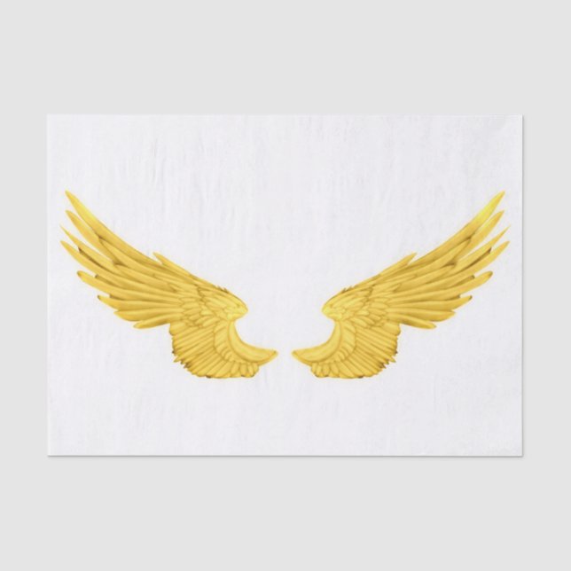 Falln goldene Engels-Flügel Seidenpapier (Vorderseite)
