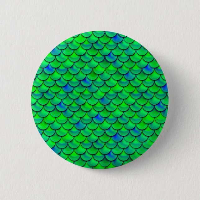 Falln Green Blue Scales Button (Vorderseite)