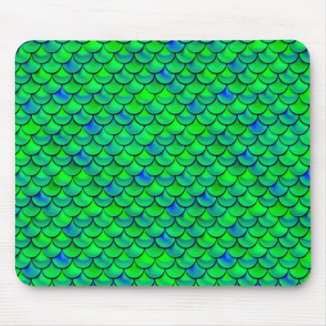 Falln Green Blue Scales Mousepad (Vorne)