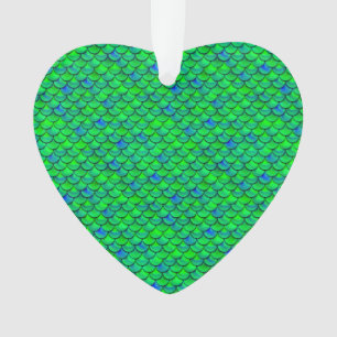Falln Green Blue Scales Ornament