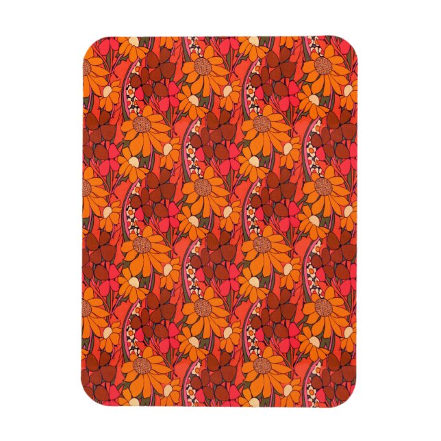 Falln Groovy Blume Magnet (Vertikal)