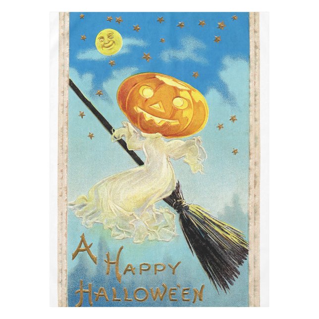 Falln Happy Halloween Pumpkin Hexe Tischdecke (Vorderseite)