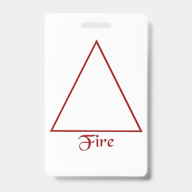 Falln heidnisches Feuer-Element-Symbol Ausweis (Vorderseite)