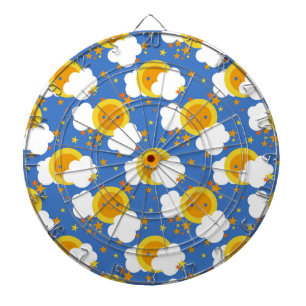 Falln Kawaii Moon, Sterne, Sonnenschein Dartscheibe