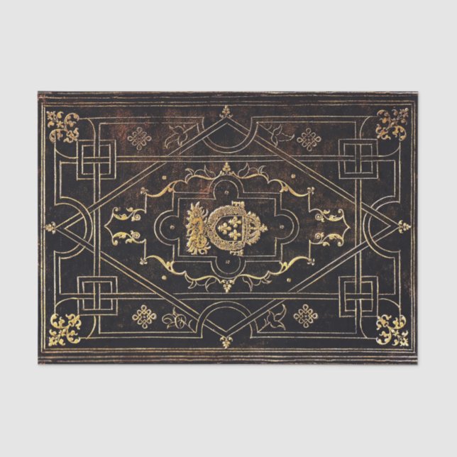 Falln Leder und Gold Seidenpapier (Vorderseite)