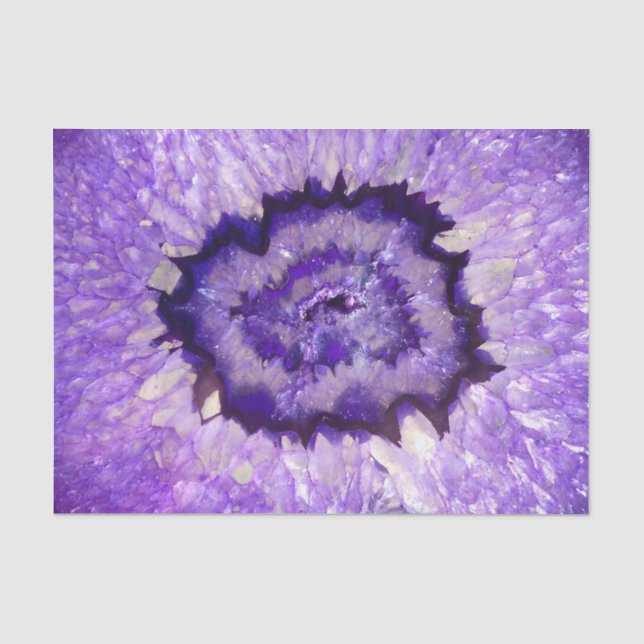 Falln lila Achat Geode Seidenpapier (Vorderseite)