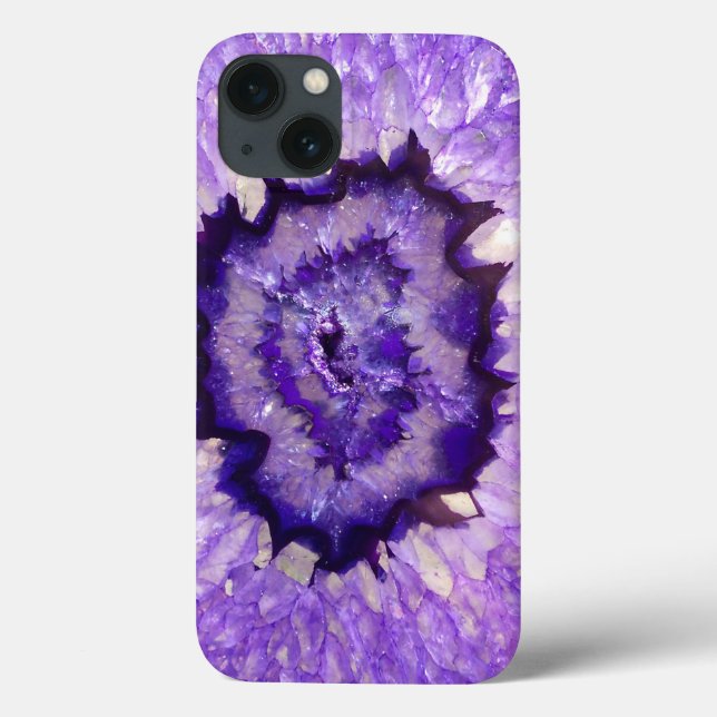 Falln Lila Agate Geode Case-Mate iPhone Hülle (Rückseite)