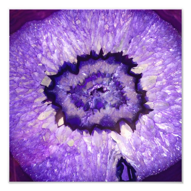 Falln Lila Agate Geode Fotodruck (Vorne)