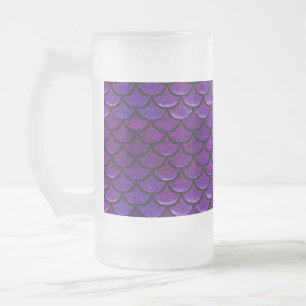 Falln Lila & Blue Mermaid Scales Mattglas Bierglas
