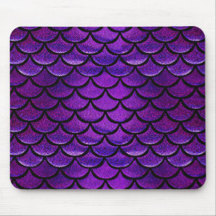 Falln Lila & Blue Mermaid Scales Mousepad