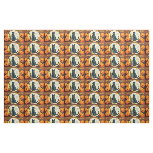 Falln Merry Halloween Cat Stoff (Fat Quarter (45,7 x 55,9 cm))